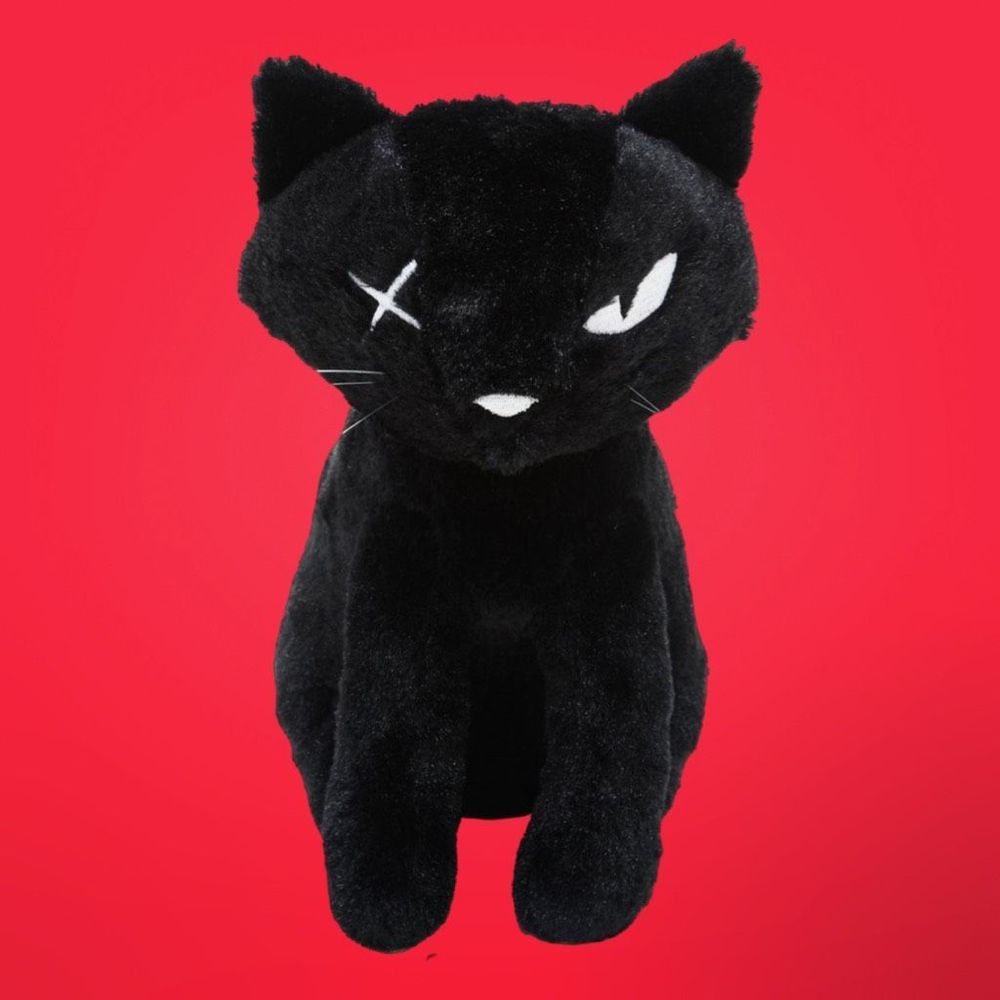 NWT Sealed Bag Emily The Strange Miles The Cat Plush 8"